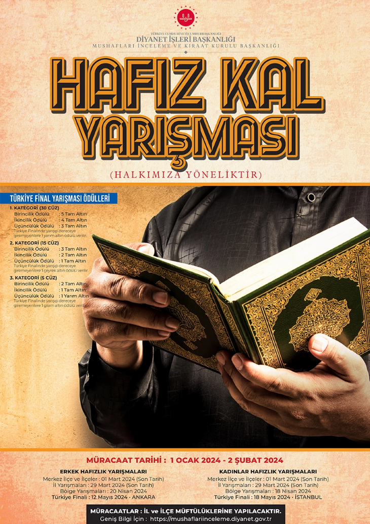 Diyanet’ten “HAFIZ KAL YARIŞMASI”