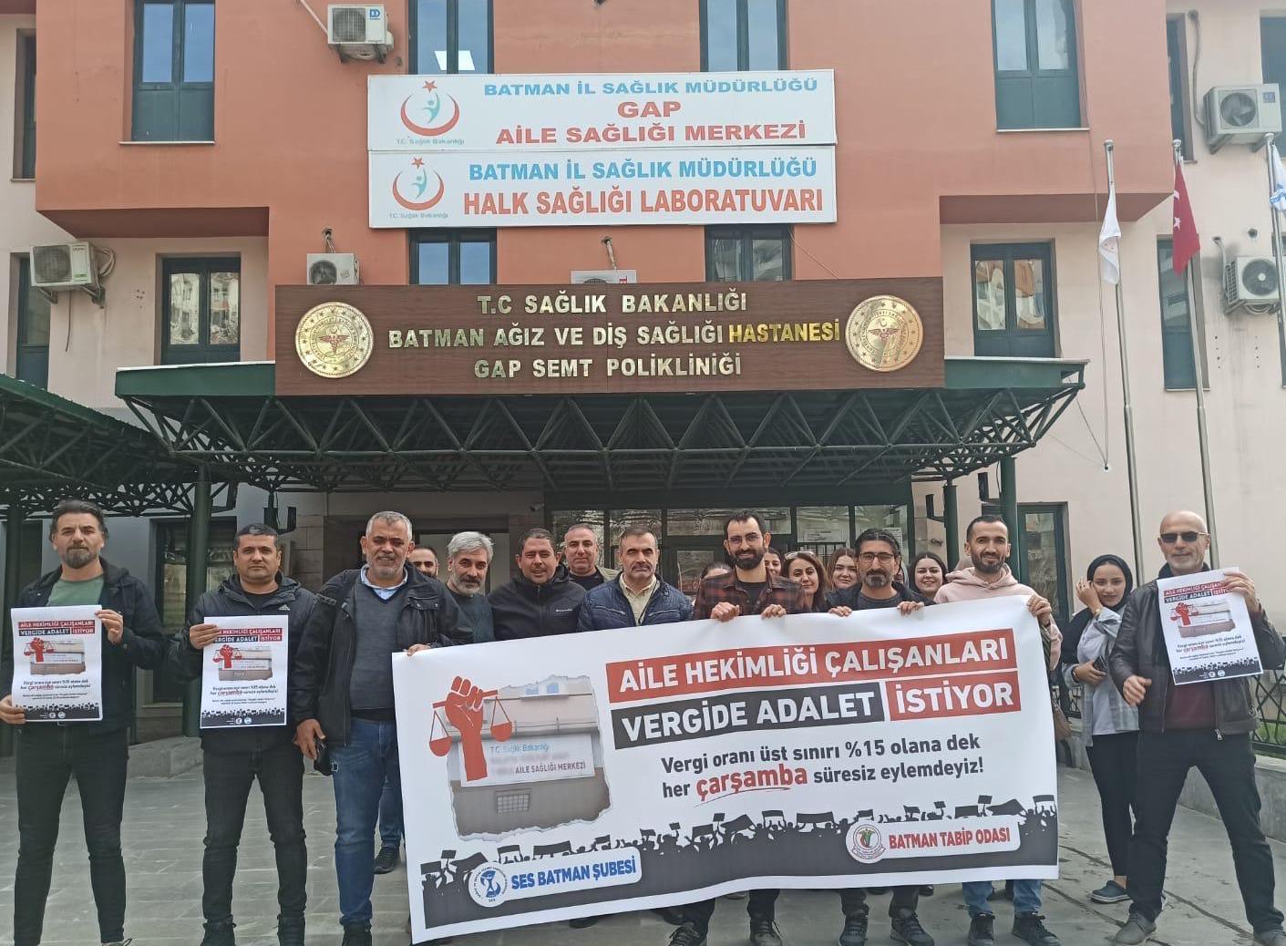 Sağlıkçılar ‘Vergide adalet istiyoruz’
