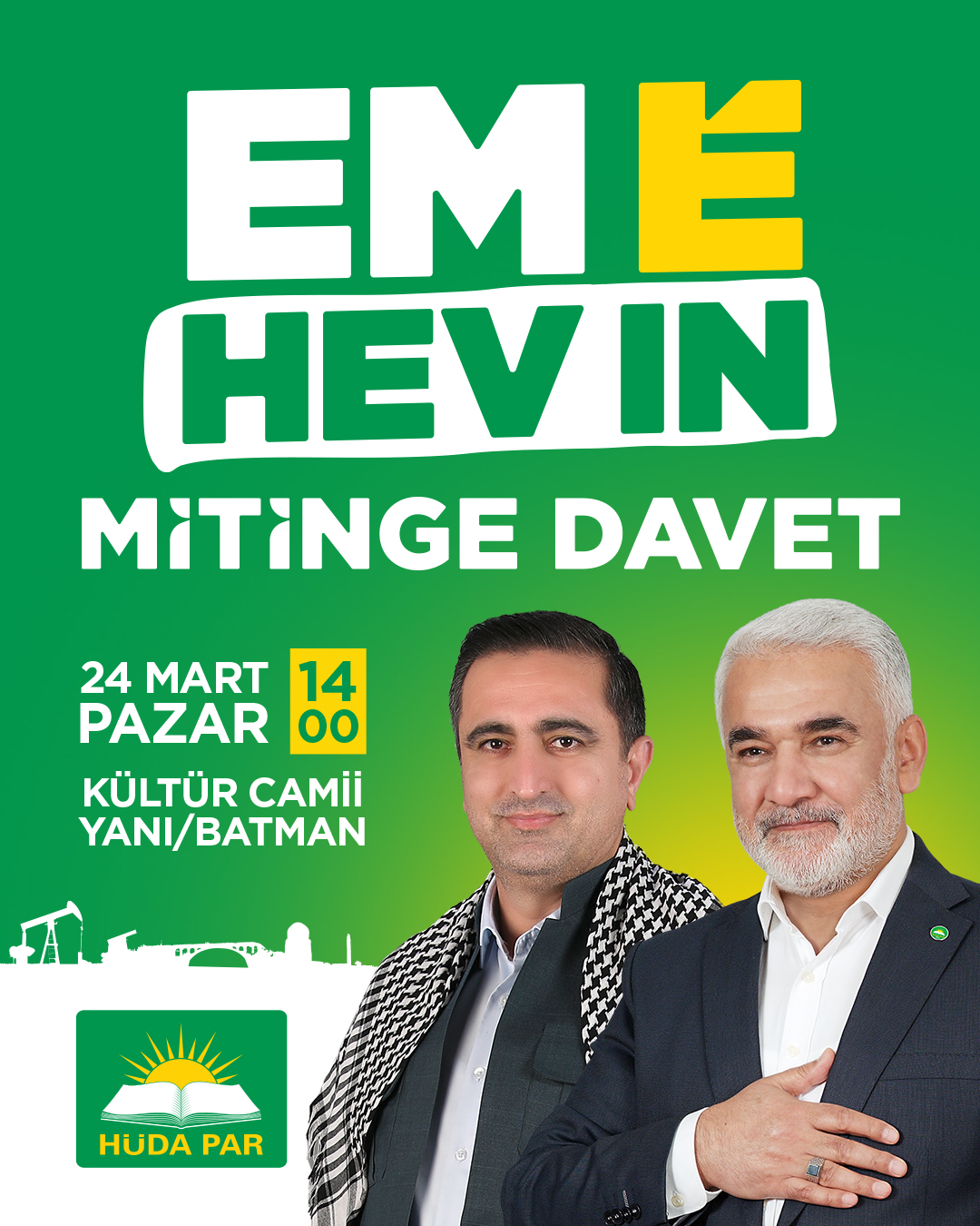 HÜDA PAR ‘Büyük Seçim Mitingi’ düzenliyor