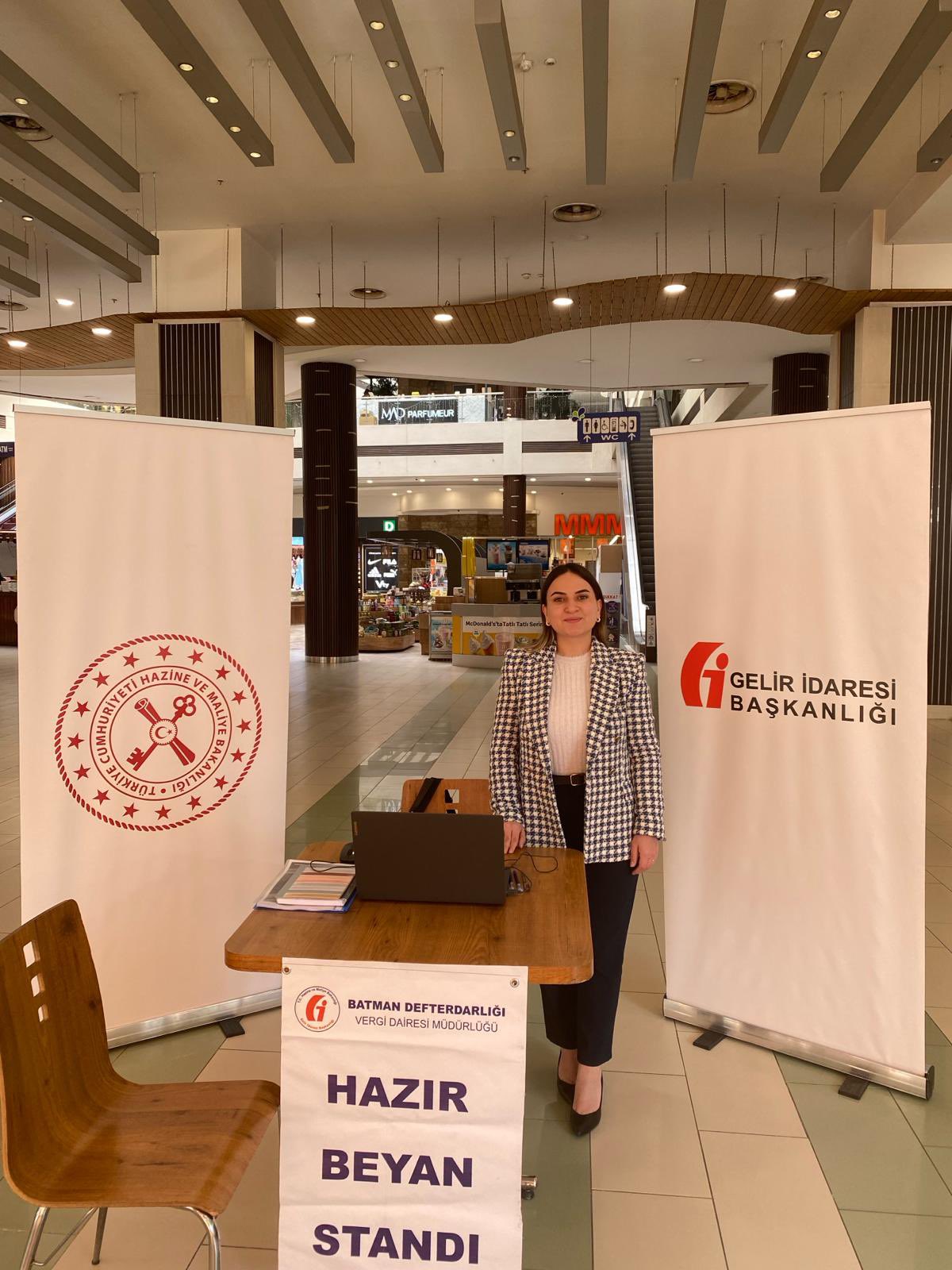 AVM’lerde hazır beyan standı kuruldu