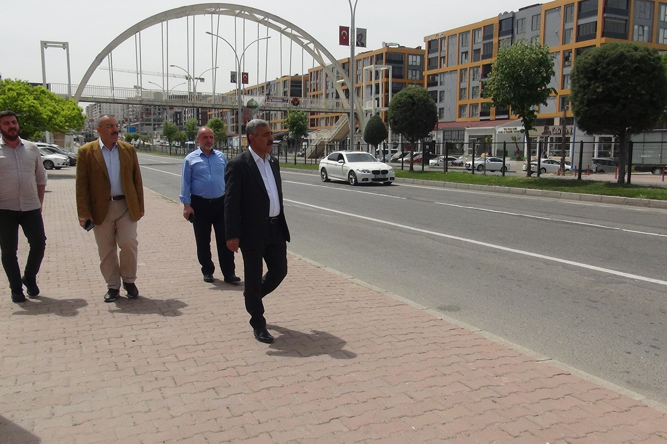 Başkan Şahin, kaza bölgesinde incelemelerde bulundu