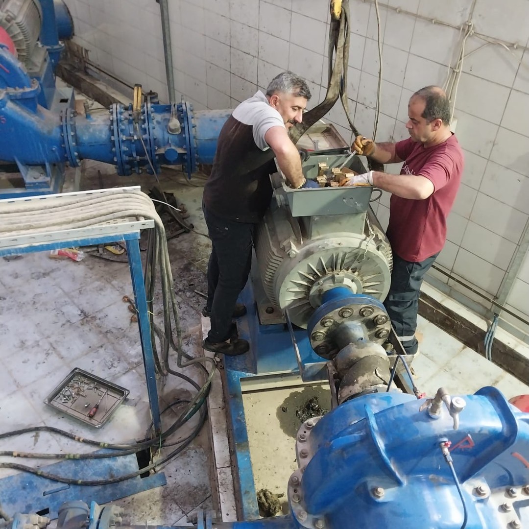 BASKİ yanan su motorunu yenisiyle değiştirdi