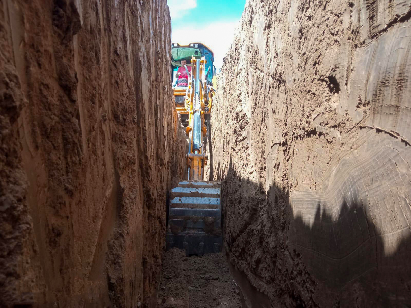 2500 metre kanalizasyon hattı döşendi