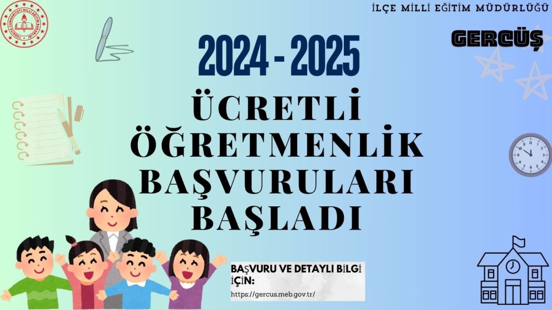 Gercüş’te Ücretli Öğretmenlik Başvuruları Başladı