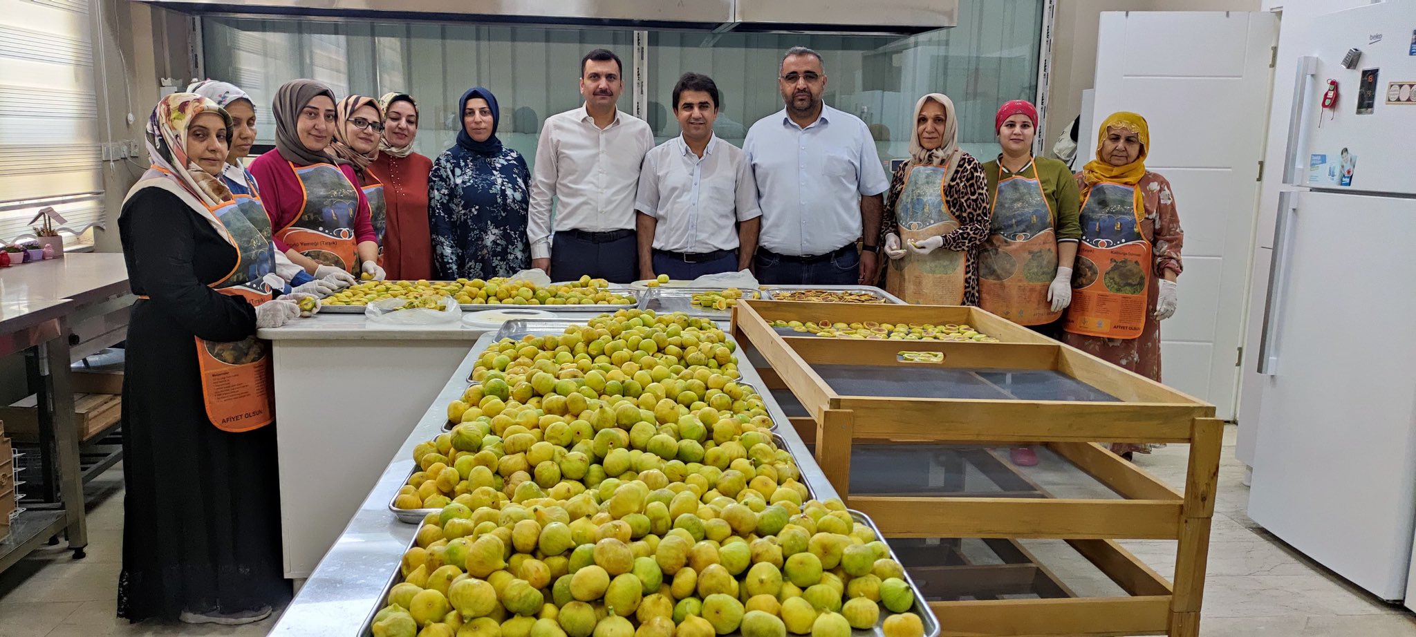 Kadınlar Benati İnciri ile incir cipsi üretiyor