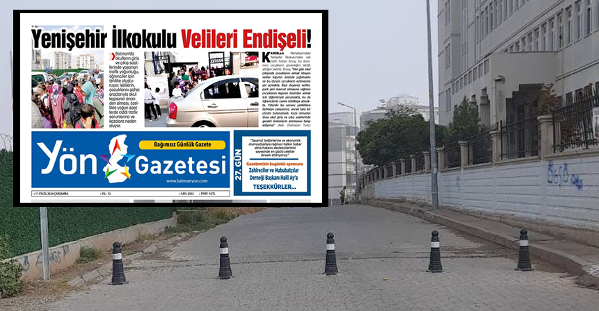 Haberimiz üzerine sokak araç trafiğine kapatıldı