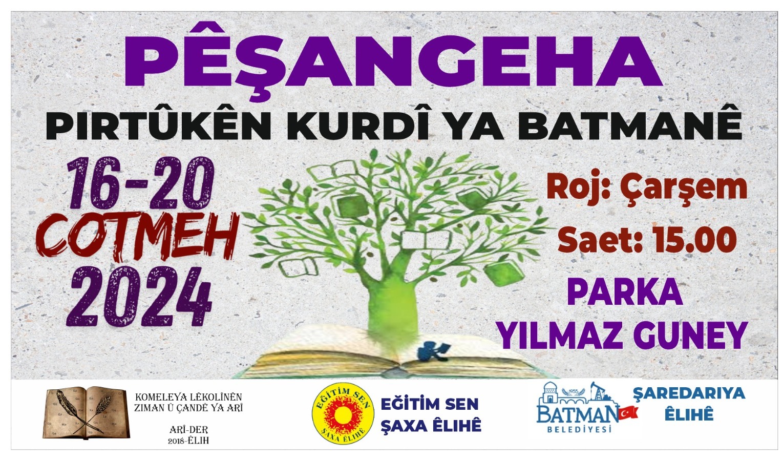 Batman’da Kürtçe Kitap Fuarı Başlıyor