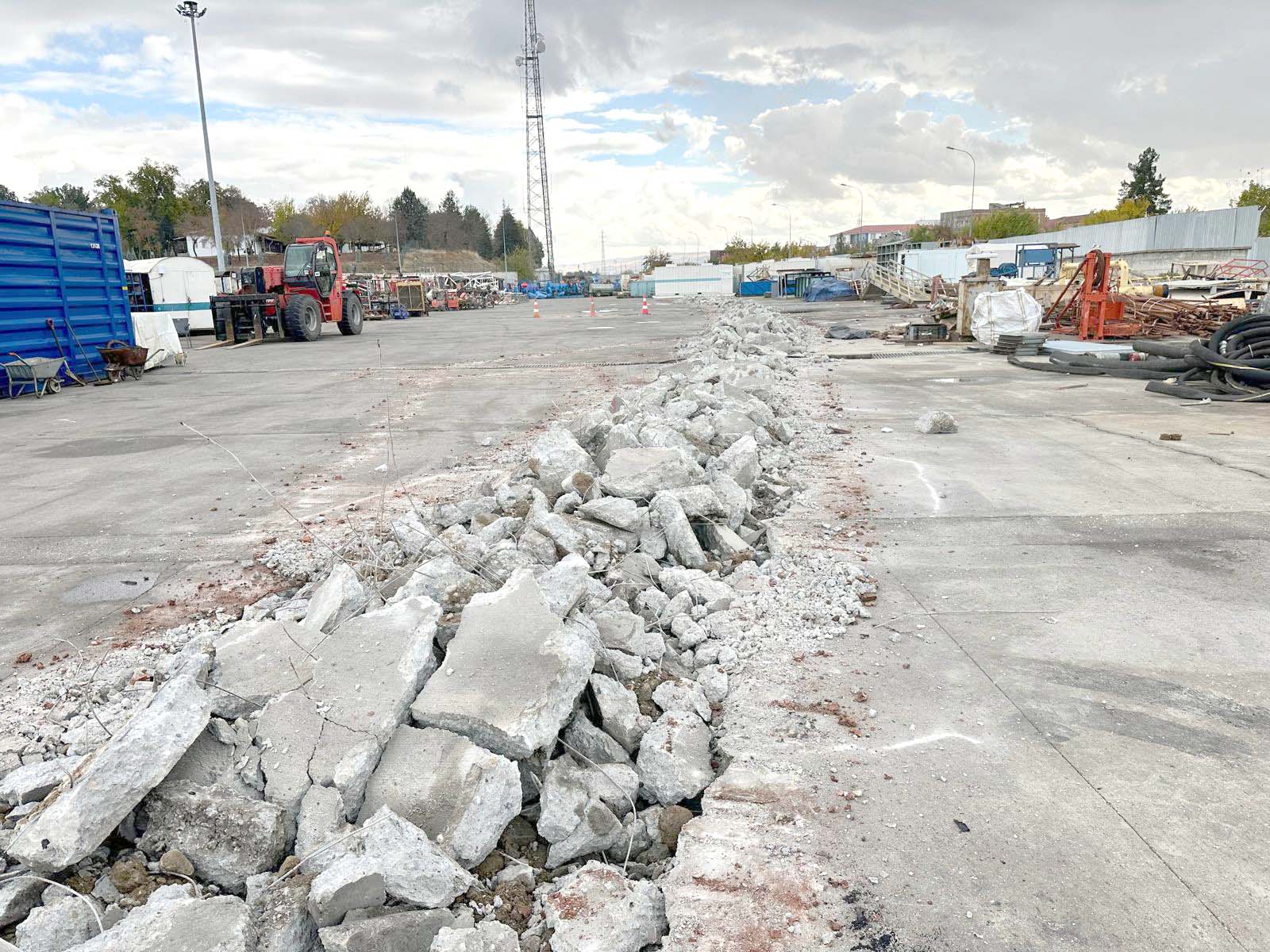 TPAO ihata duvarı inşaatı yeniden başladı