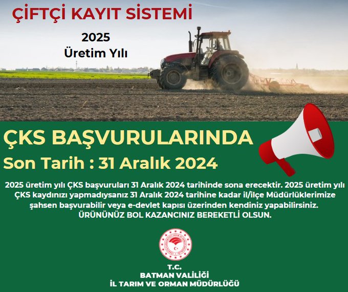 ÇKS Başvurusu İçin Son Tarih Açıklandı