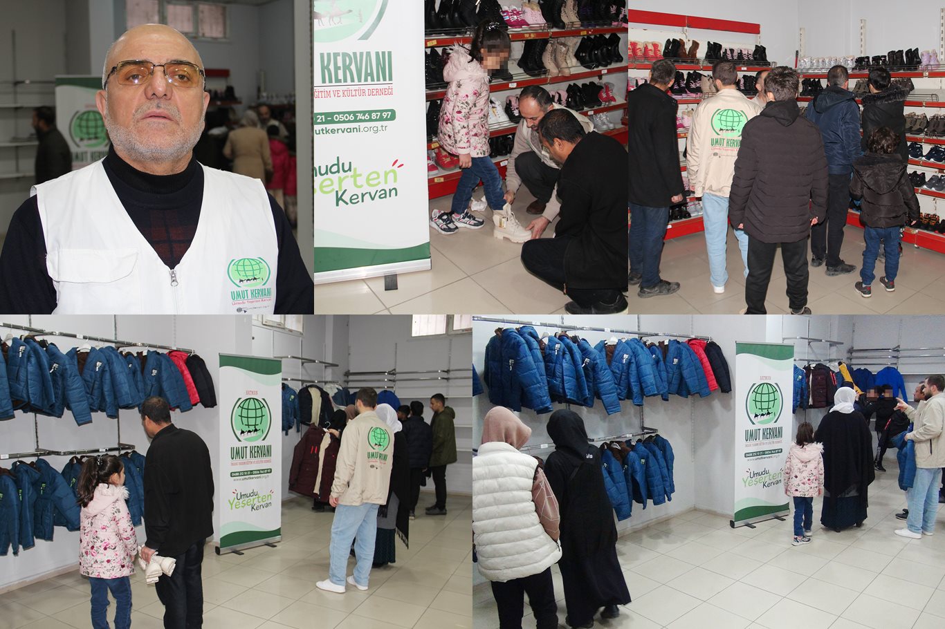 Umut Kervanı Batman’da onlarca çocuğa mont ve bot yardımı yaptı