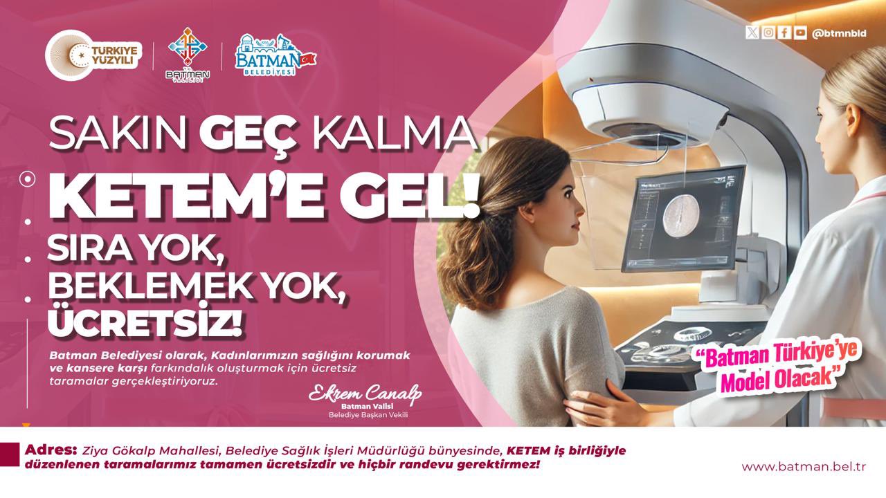 Belediyeden Ücretsiz Kanser Taraması Hizmeti