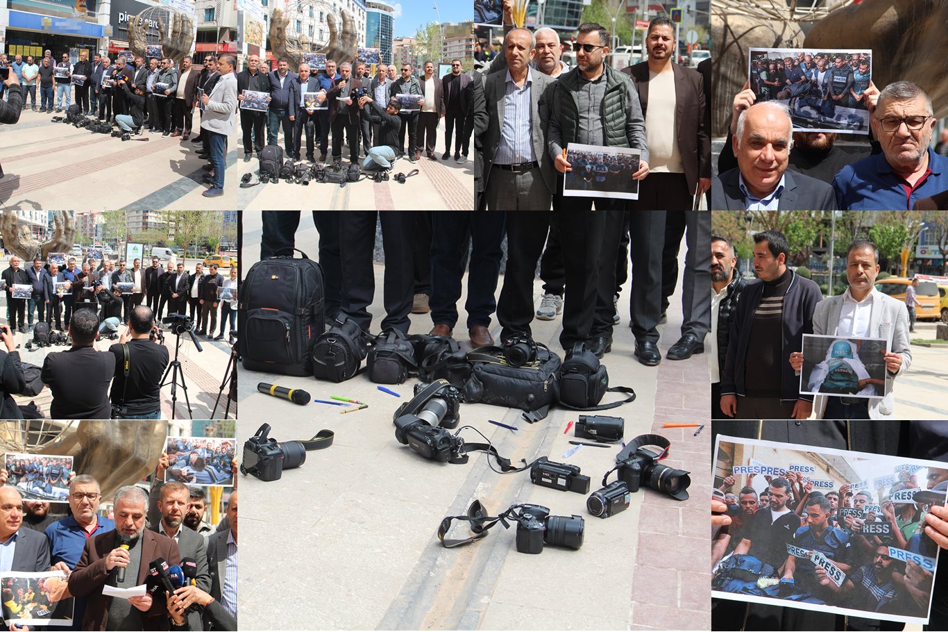 Batmanlı Gazeteciler Gazze’deki Meslektaşlarının Katledilmesini Protesto Etti