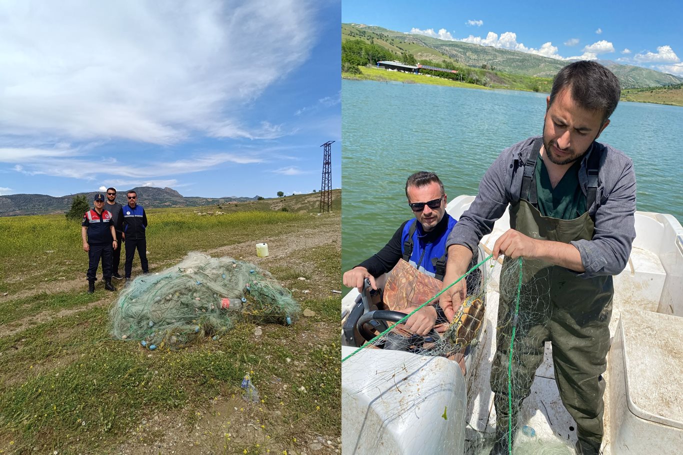 2500 metre hayalet ağ imha edildi