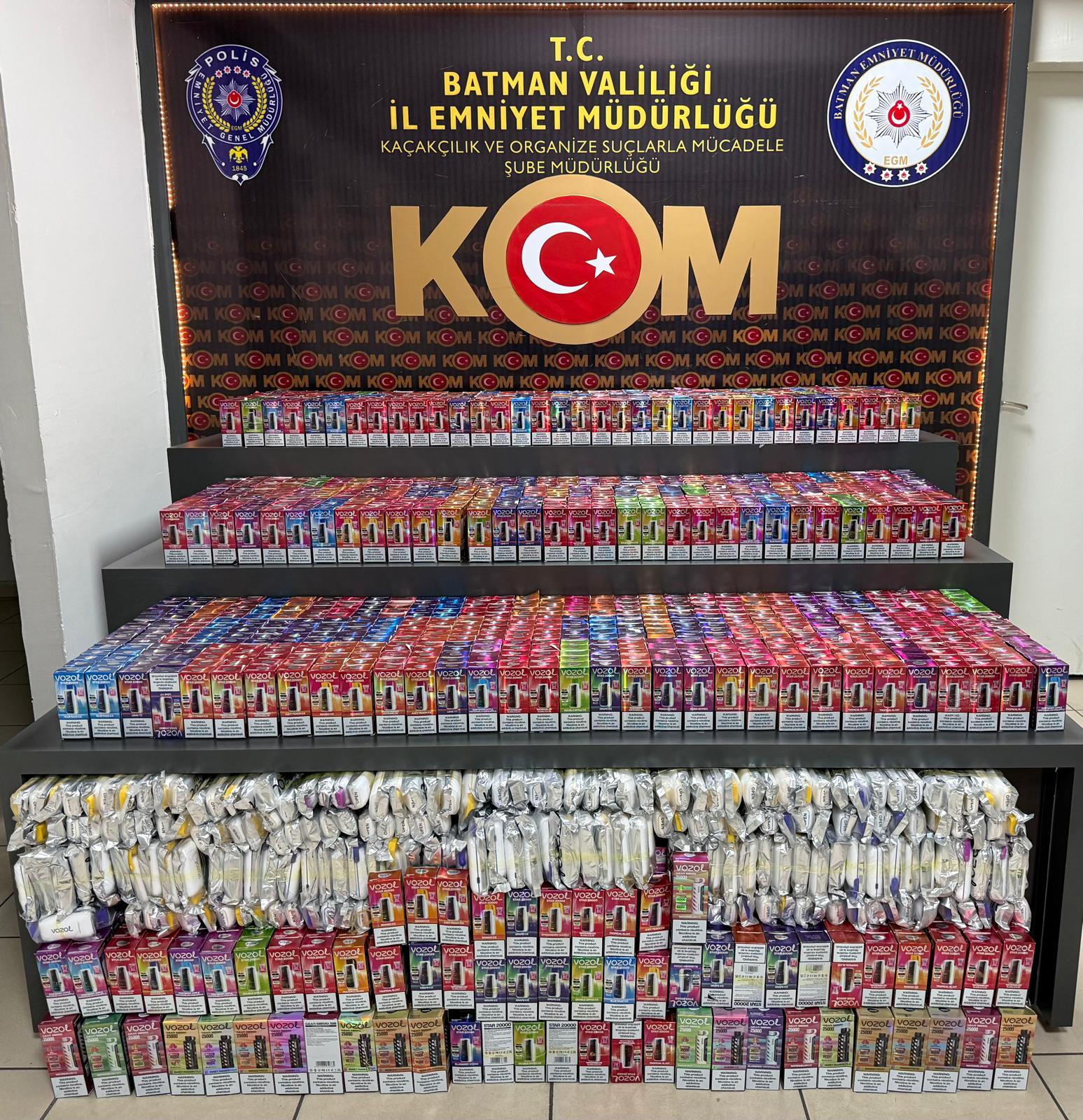 Çok sayıda kaçak elektronik sigara ele geçirildi