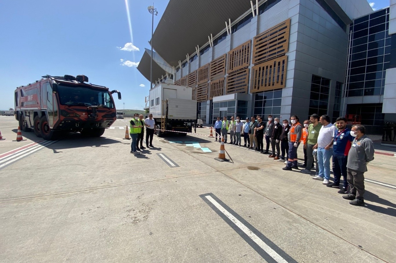 Havalimanında Yakıt Sızıntısı Tatbikatı