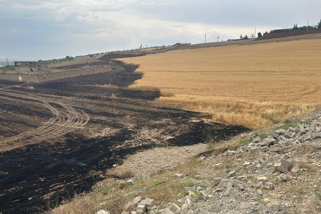 Batman’da anız yangını