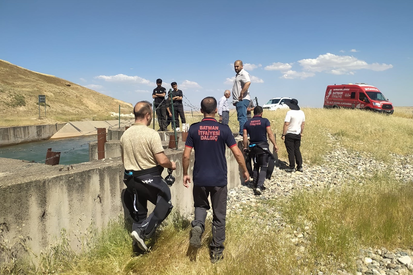 Sulama kanalına düşen kişiyi arama çalışmaları devam ediyor