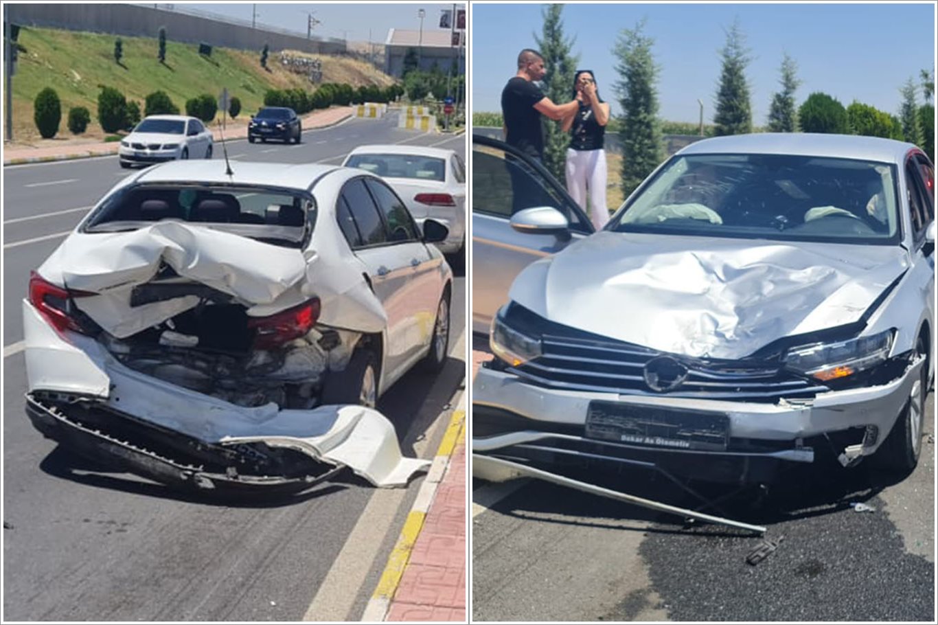 Batman’da Maddi Hasarlı Kaza