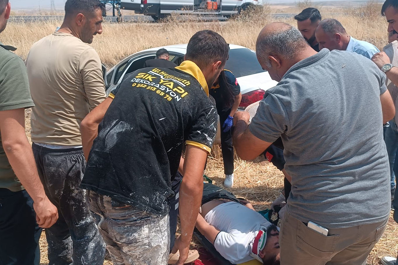 Lastik Patladı, Araç Şarampole Devrildi: 1 Ağır Yaralı