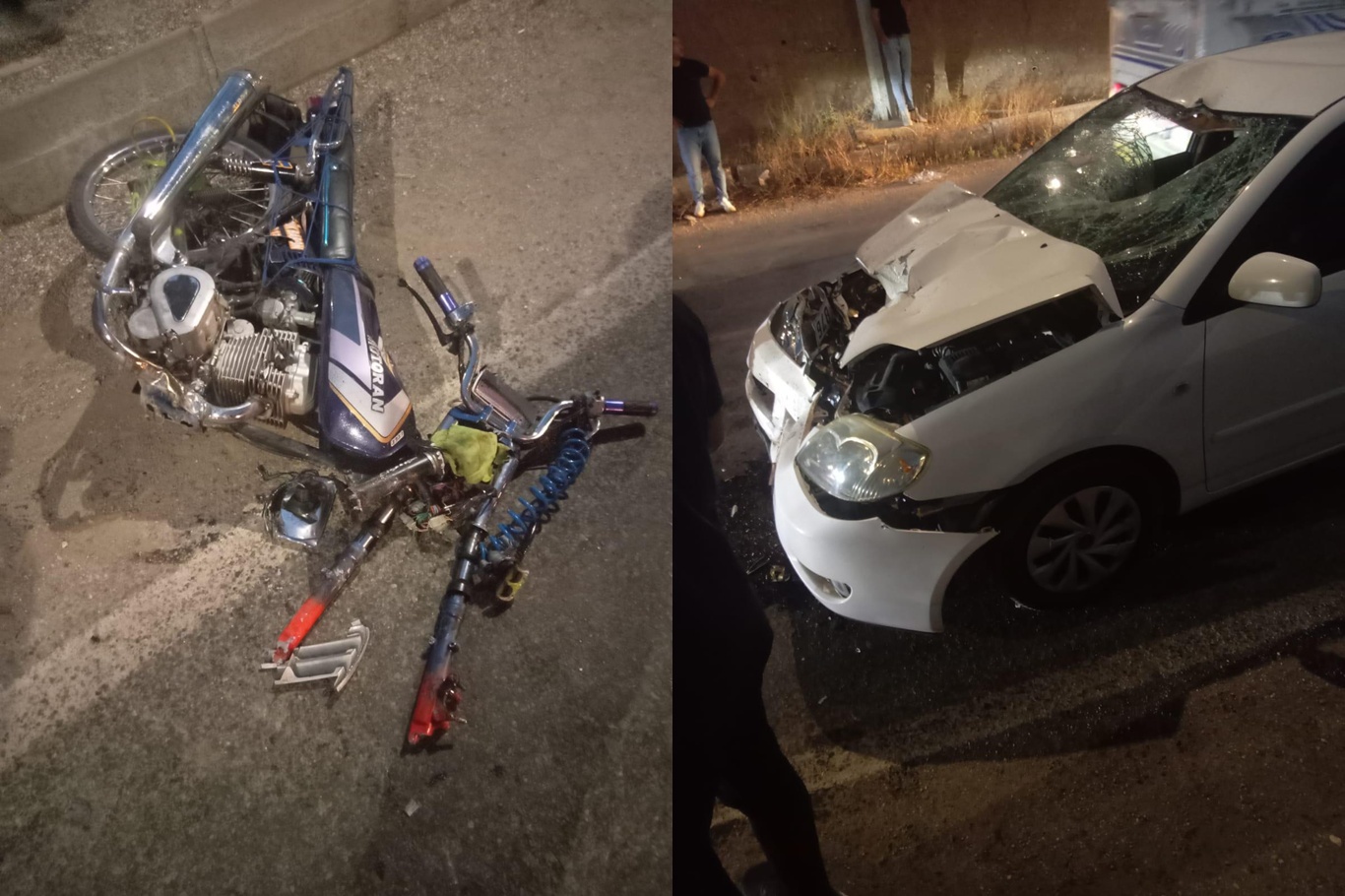 Motosikletle Otomobil Kafa Kafaya Çarpıştı