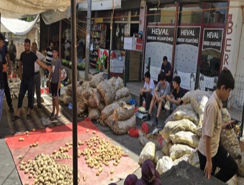 Semt Pazarında 25 Çuval Patatese El Konuldu