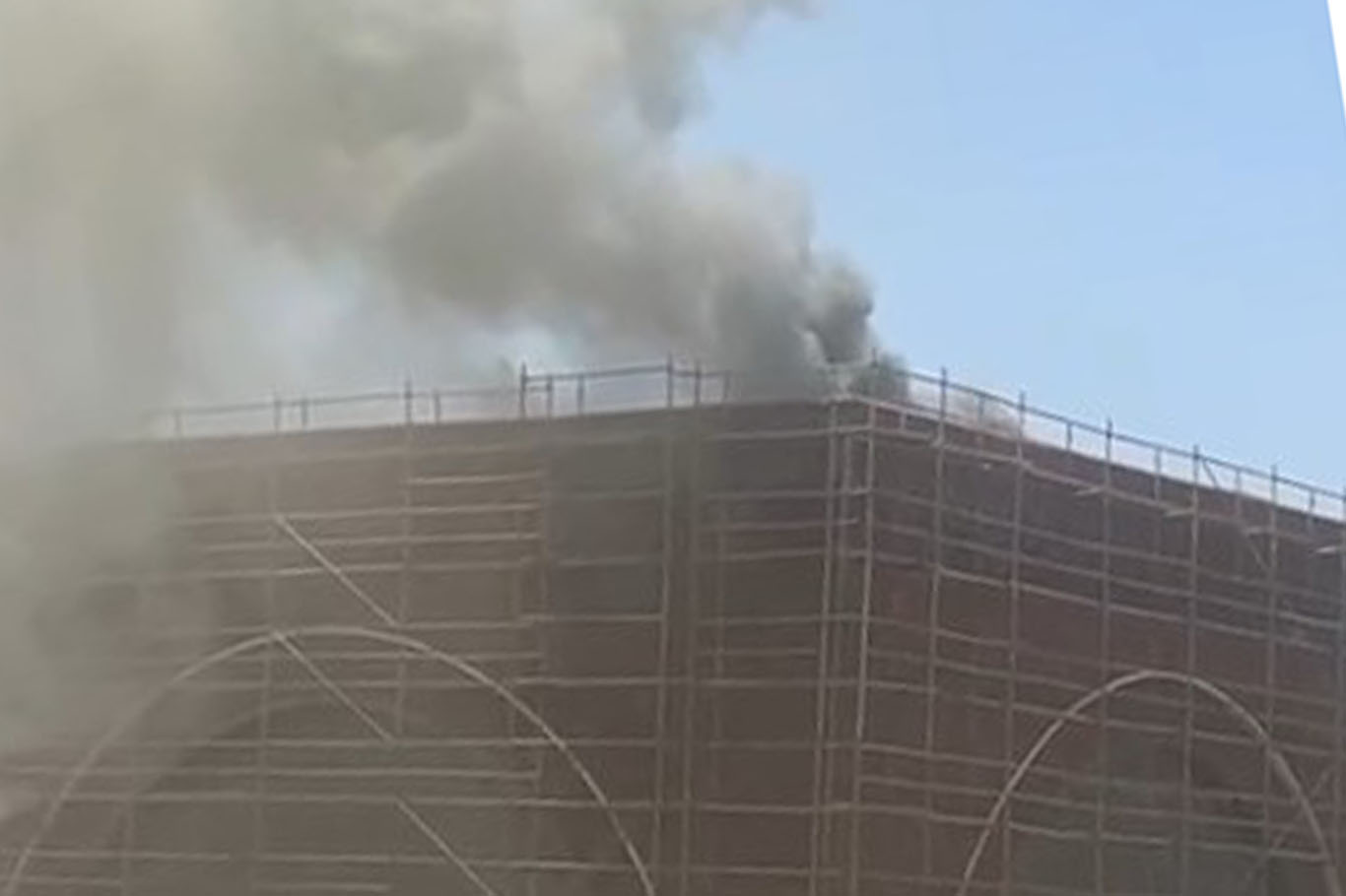 Batman’da Kardeşlik Mescidi İnşaatında Yangın Paniği!