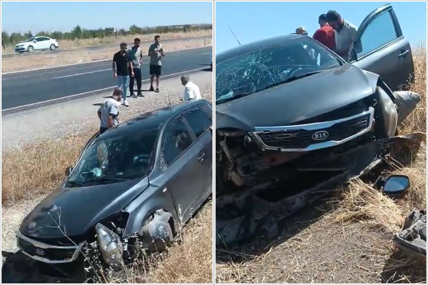 Otomobil şarampole devrildi: 2 yaralı