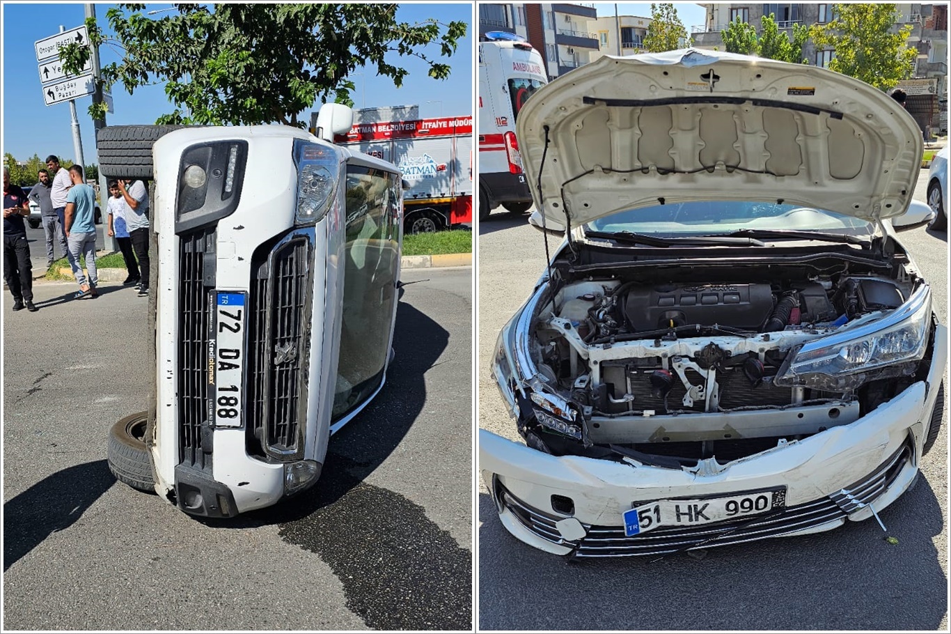 Batman’da Trafik Kazası: 2 Yaralı