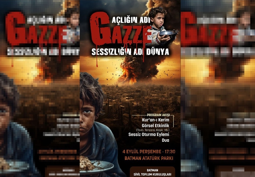 Batman’da Gazze için sessiz eylem