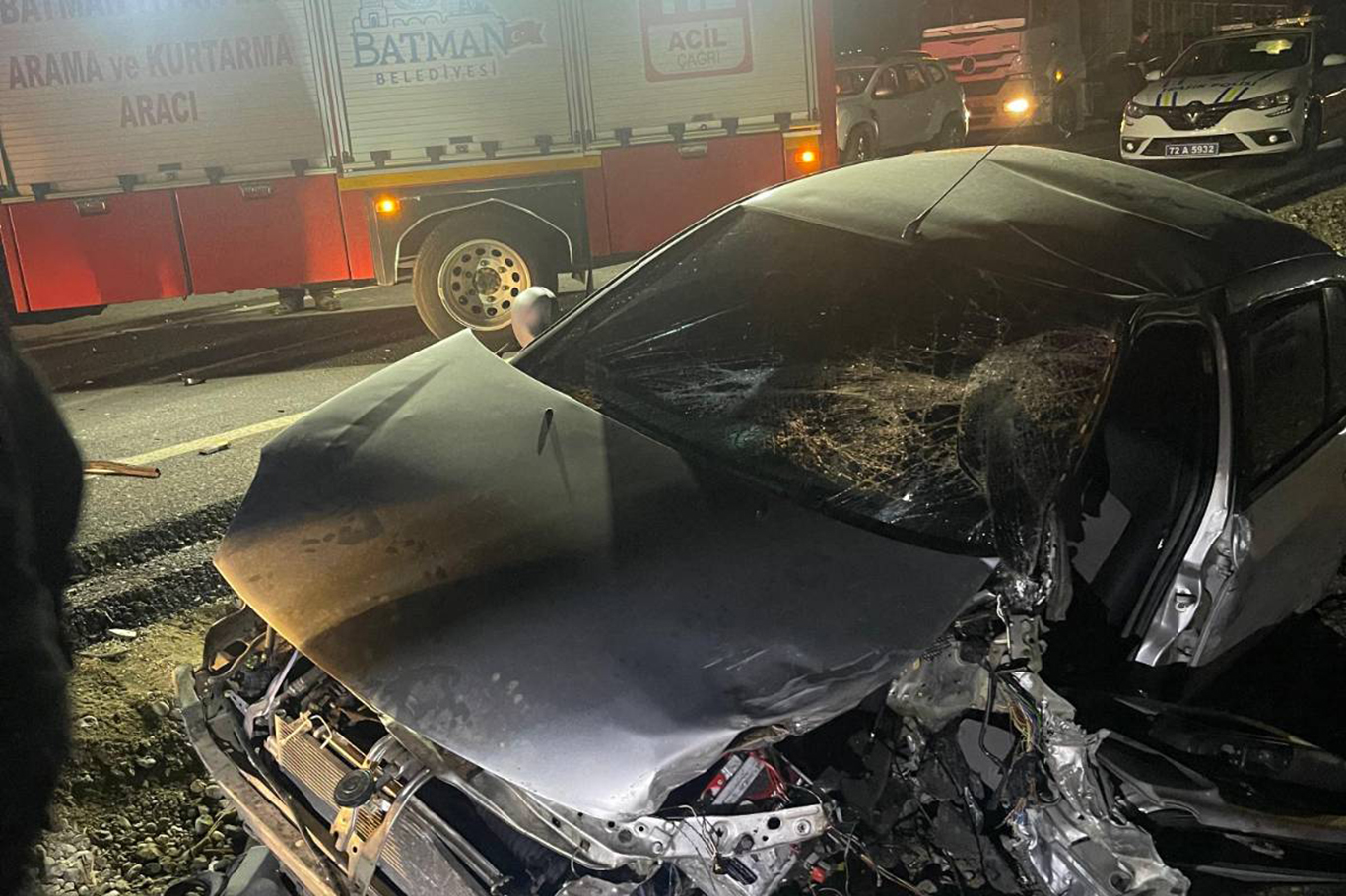 Batman-Bismil yolunda iki araç çarpıştı