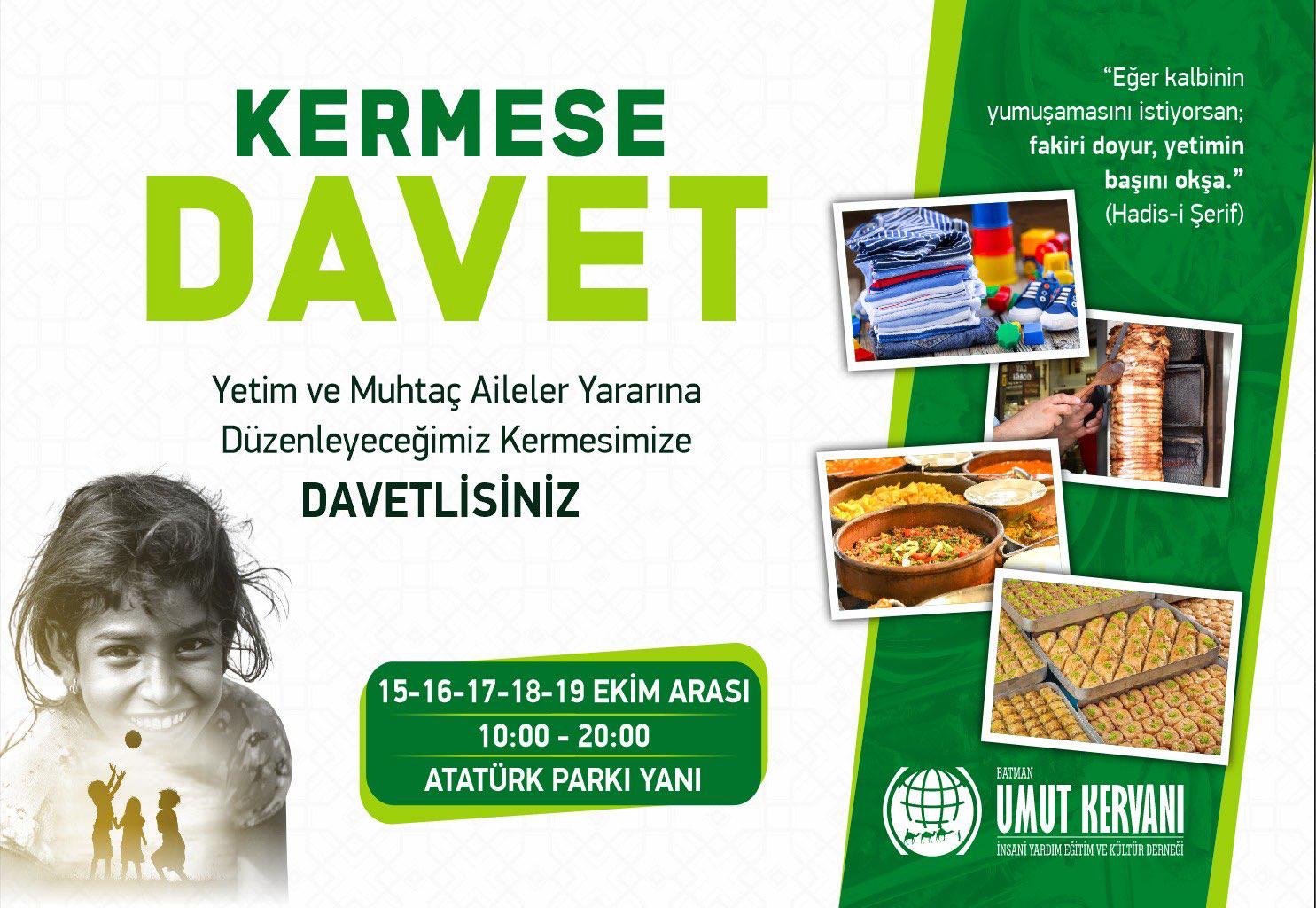 Yetim ve Muhtaç Aileler İçin Kermes Düzenleniyor