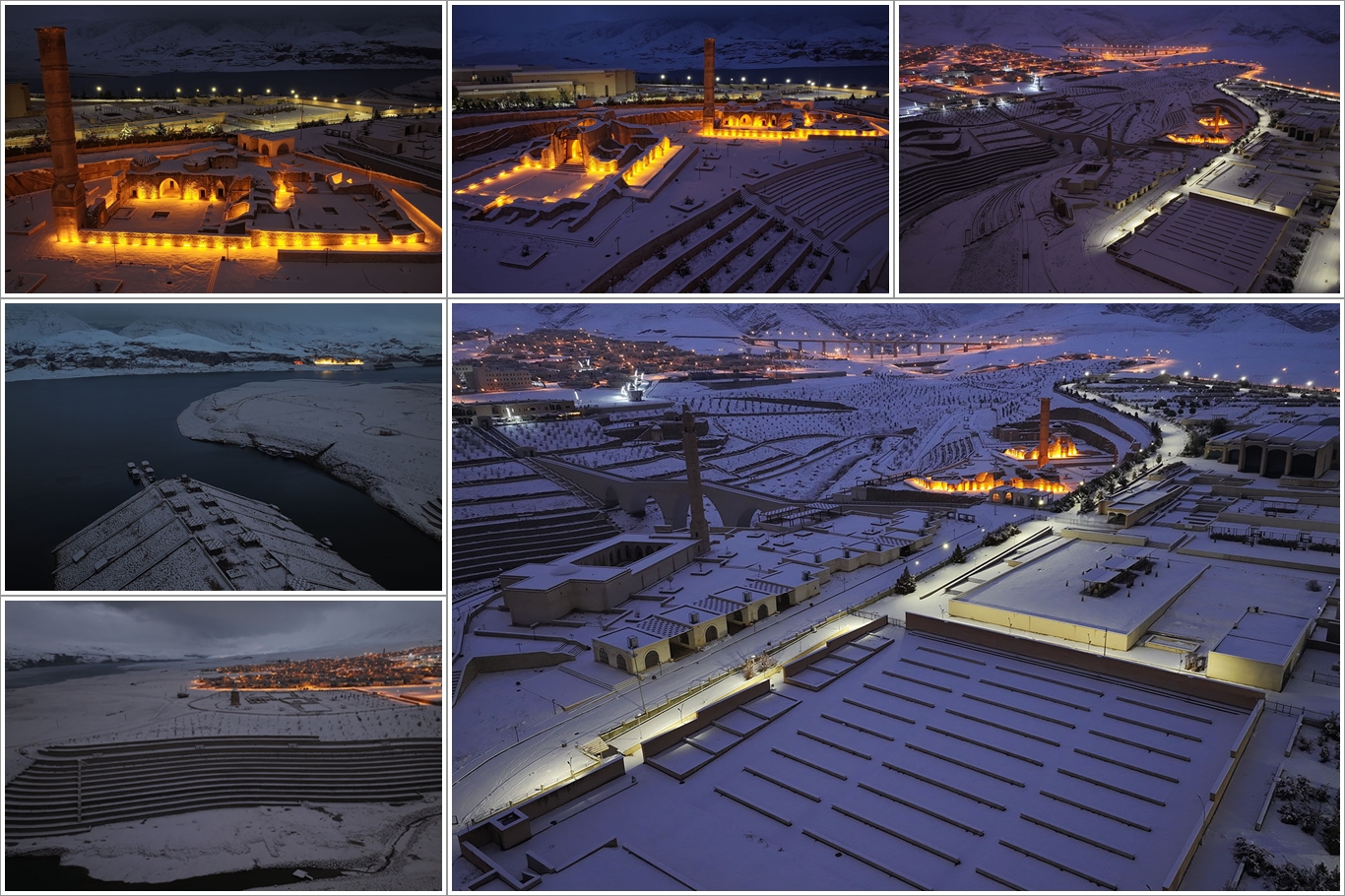 Hasankeyf’te Kar Manzarası Büyüledi