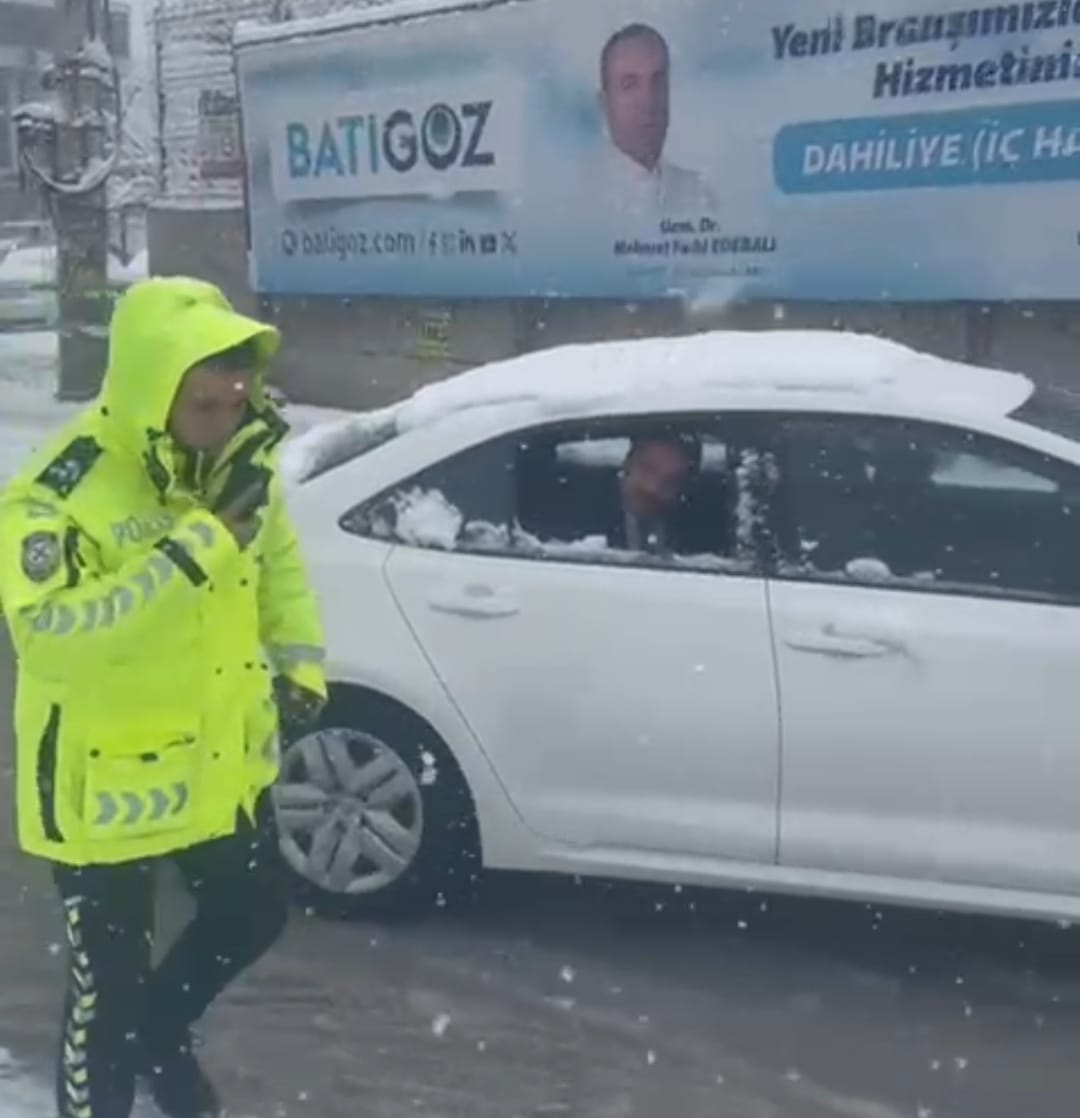 TRAFİK POLİSİ KURUM MÜDÜRÜ DİNLEMEDİ