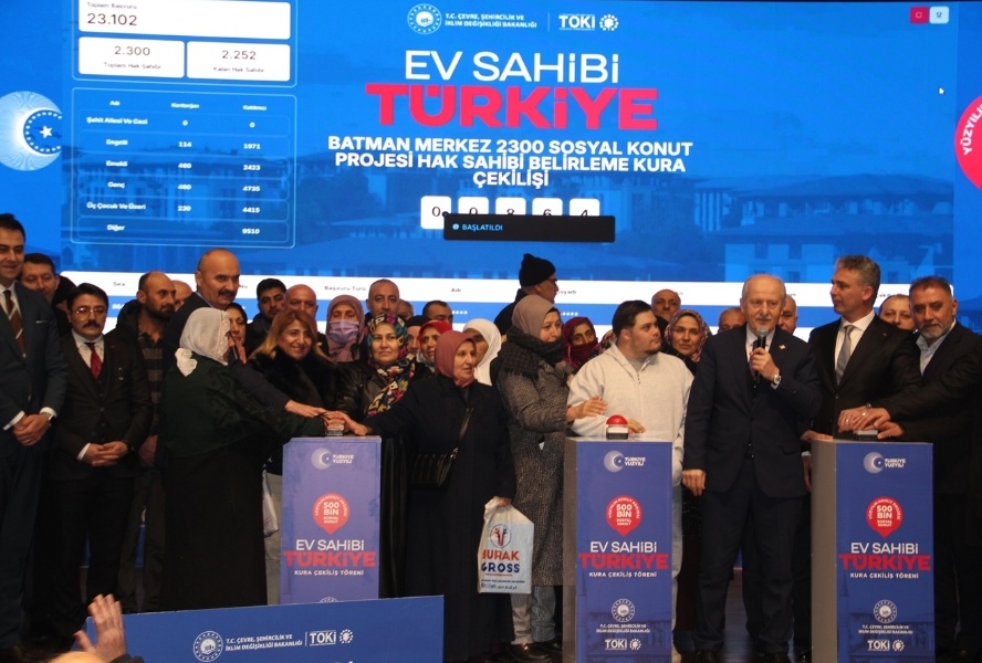 Batman’da 3 Bin 810 Sosyal Konut İçin Kura Çekimi Yapıldı