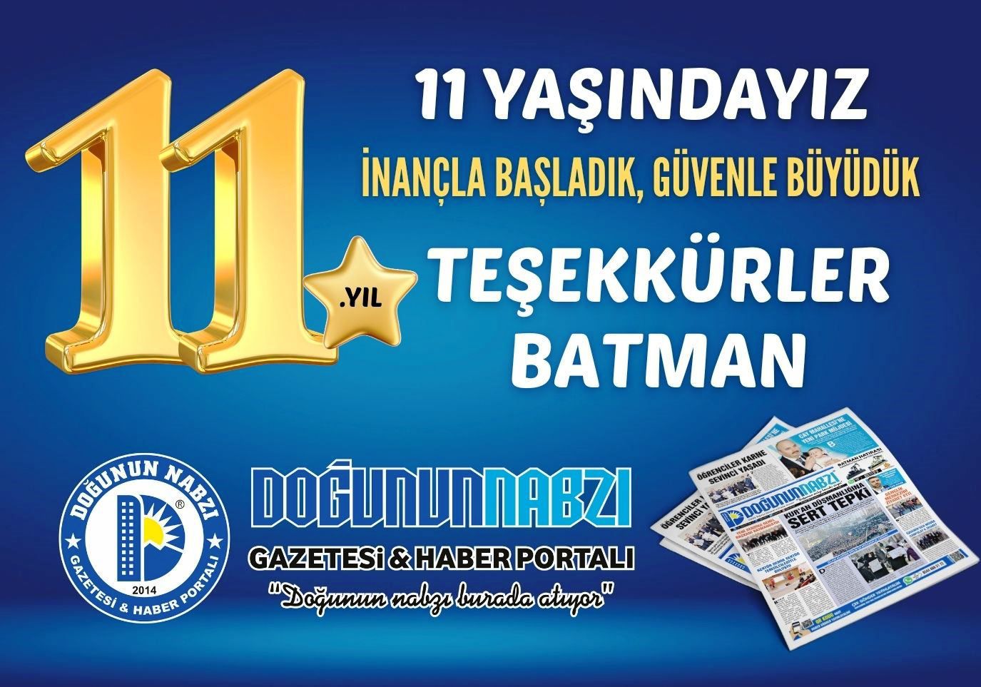  Doğunun Nabzı Gazetesi 11. Yaşını Kutluyor