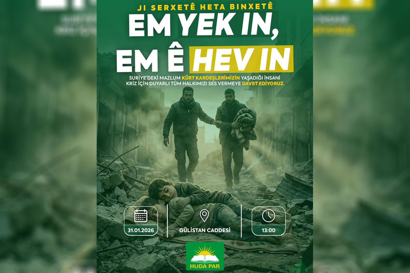 HÜDA PAR Batman’dan Suriye İçin Basın Açıklaması