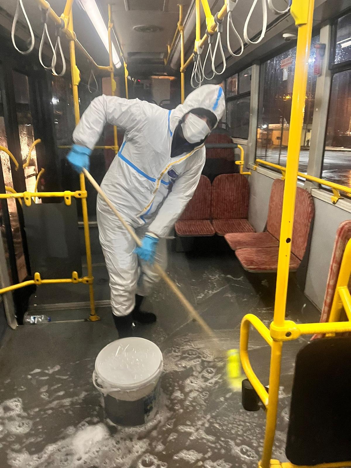 Toplu Taşımada Temizlik ve Bakım Sürüyor