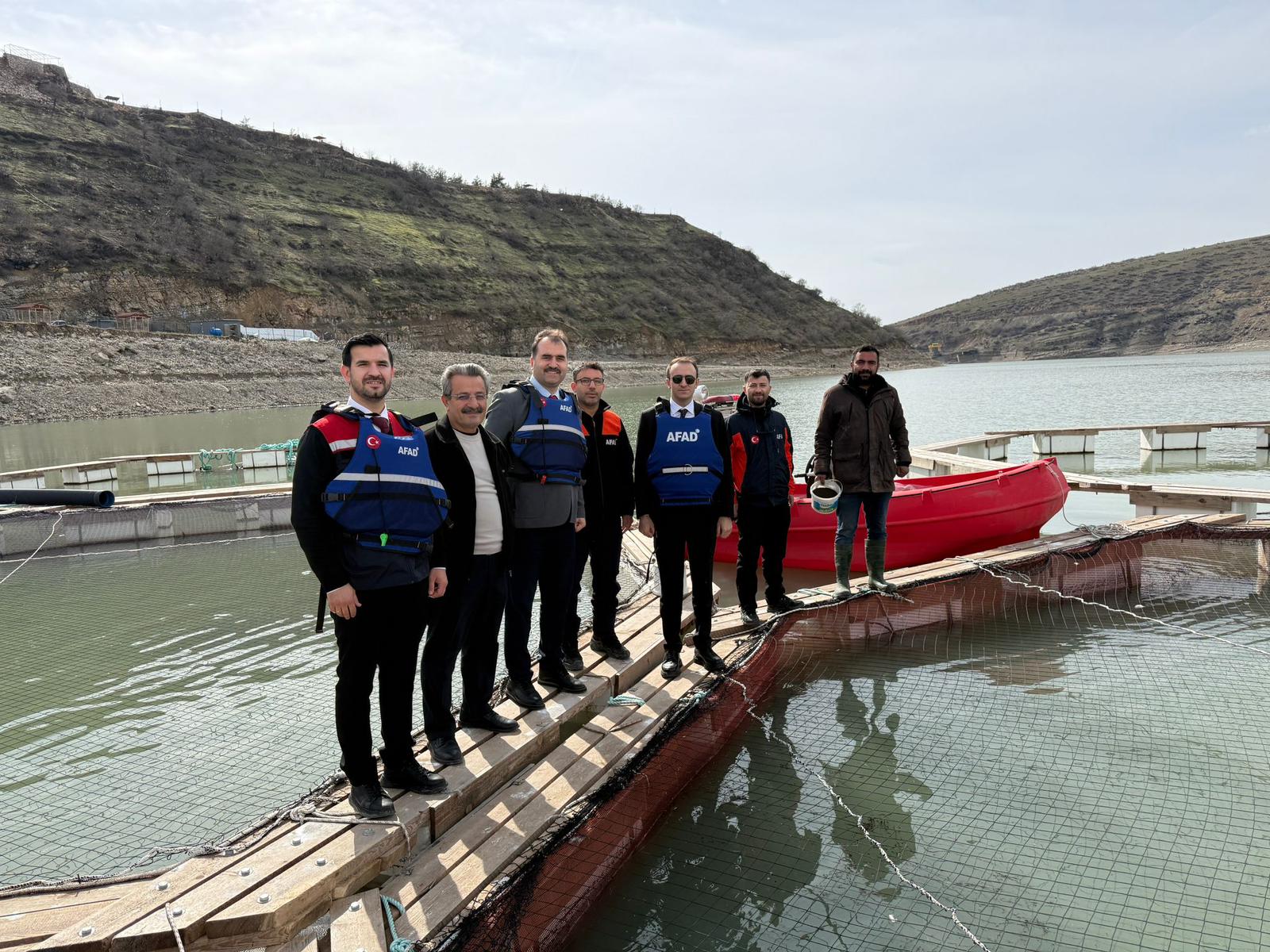 Malabadi Barajı’nda Alabalık Tesisi İncelendi